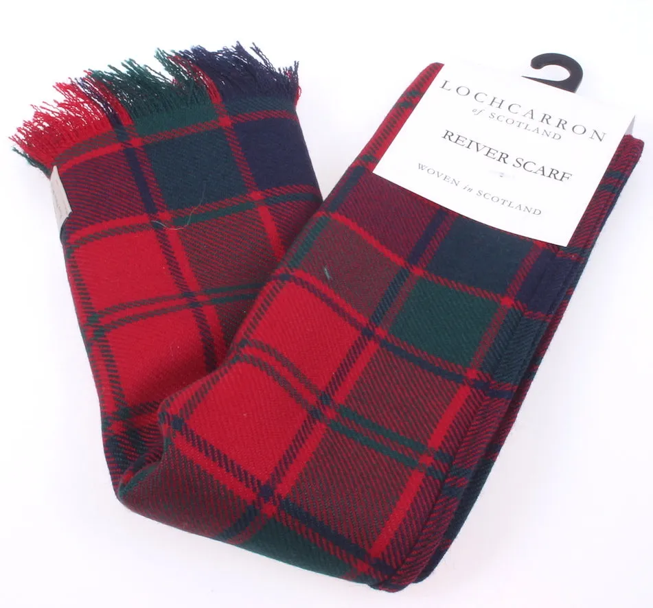 Luxury Lightweight Scarf in Robertson Red Modern Tartan