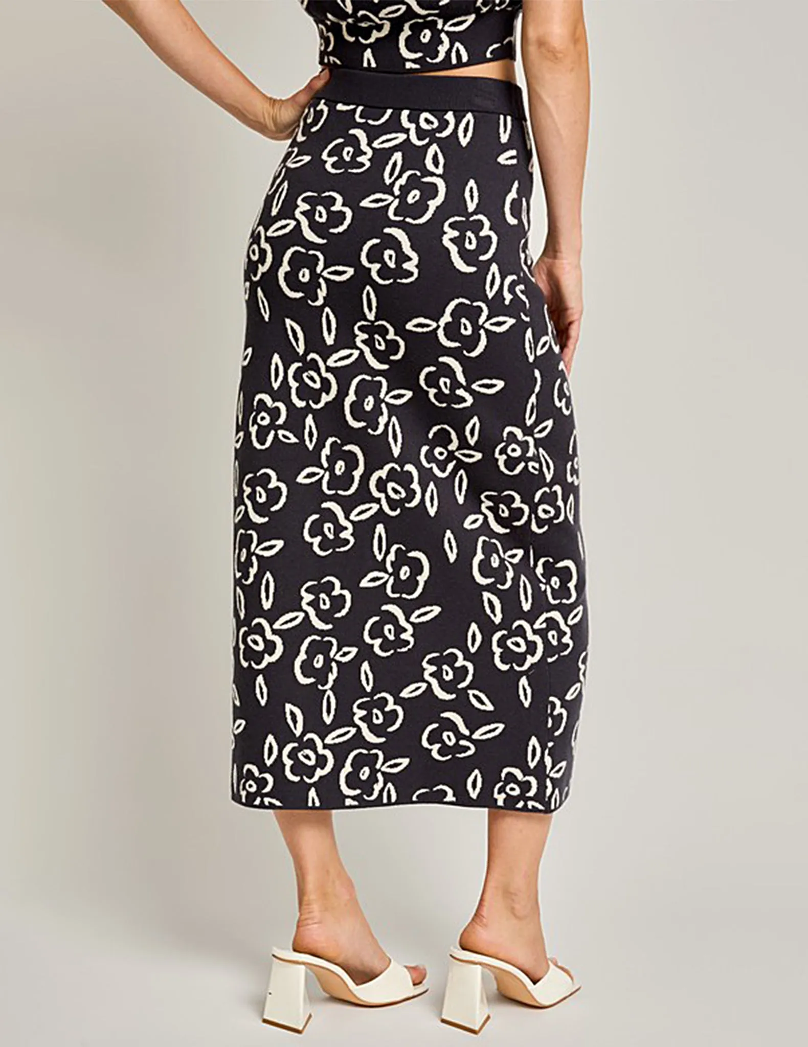 Mackenzie Midnight Floral Knit Skirt