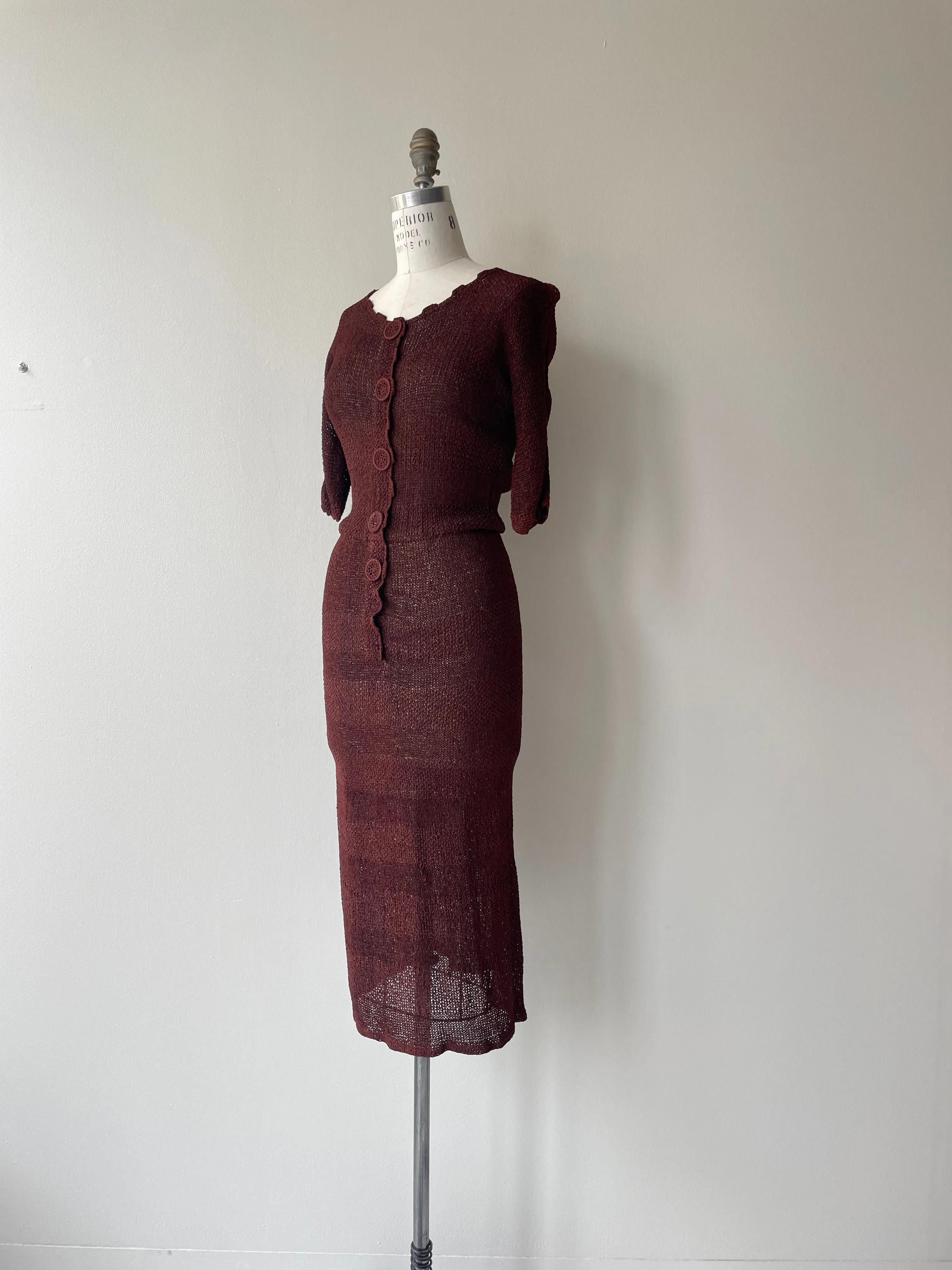 Madiera Knit Dress | 1930s