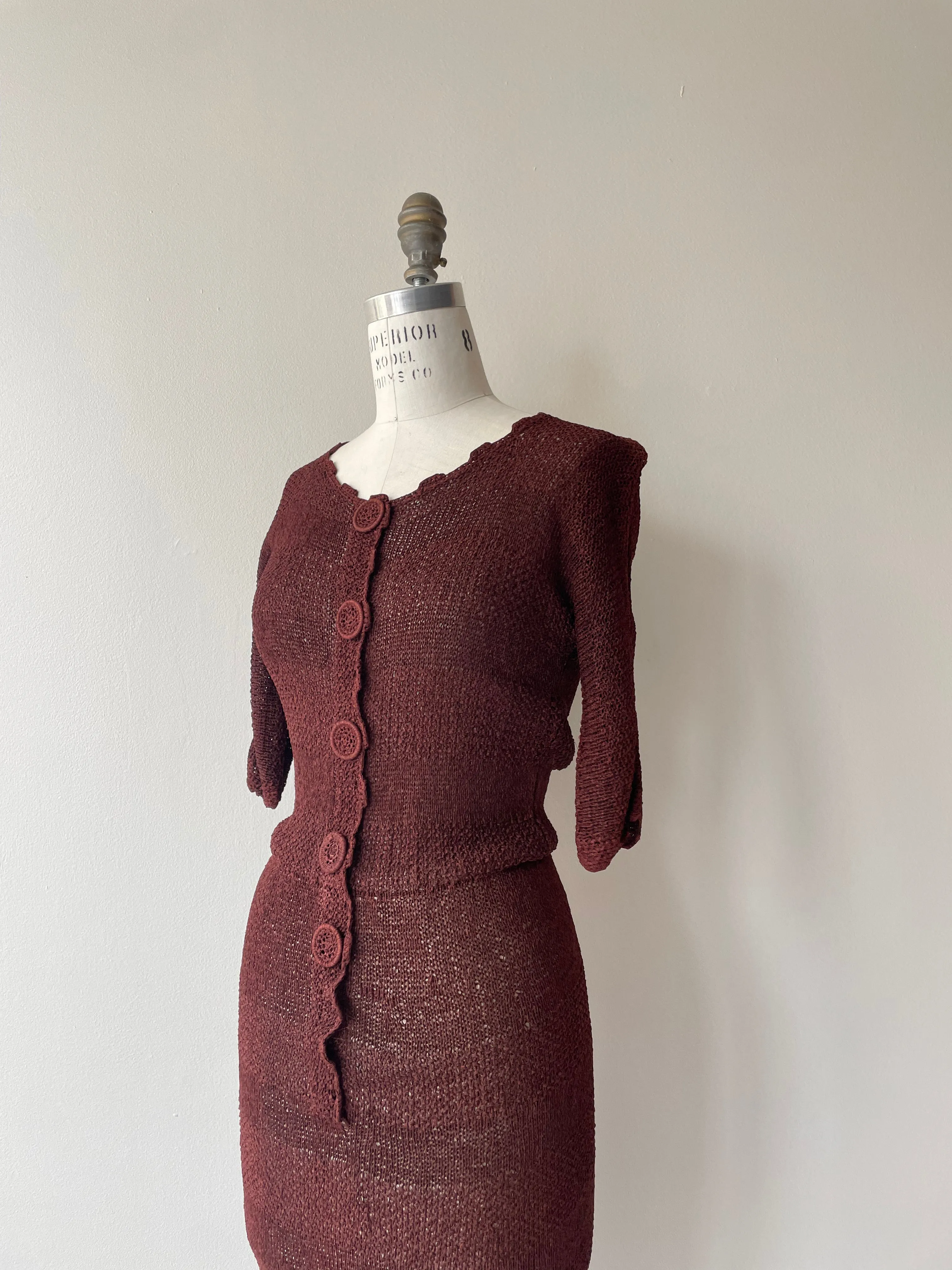 Madiera Knit Dress | 1930s