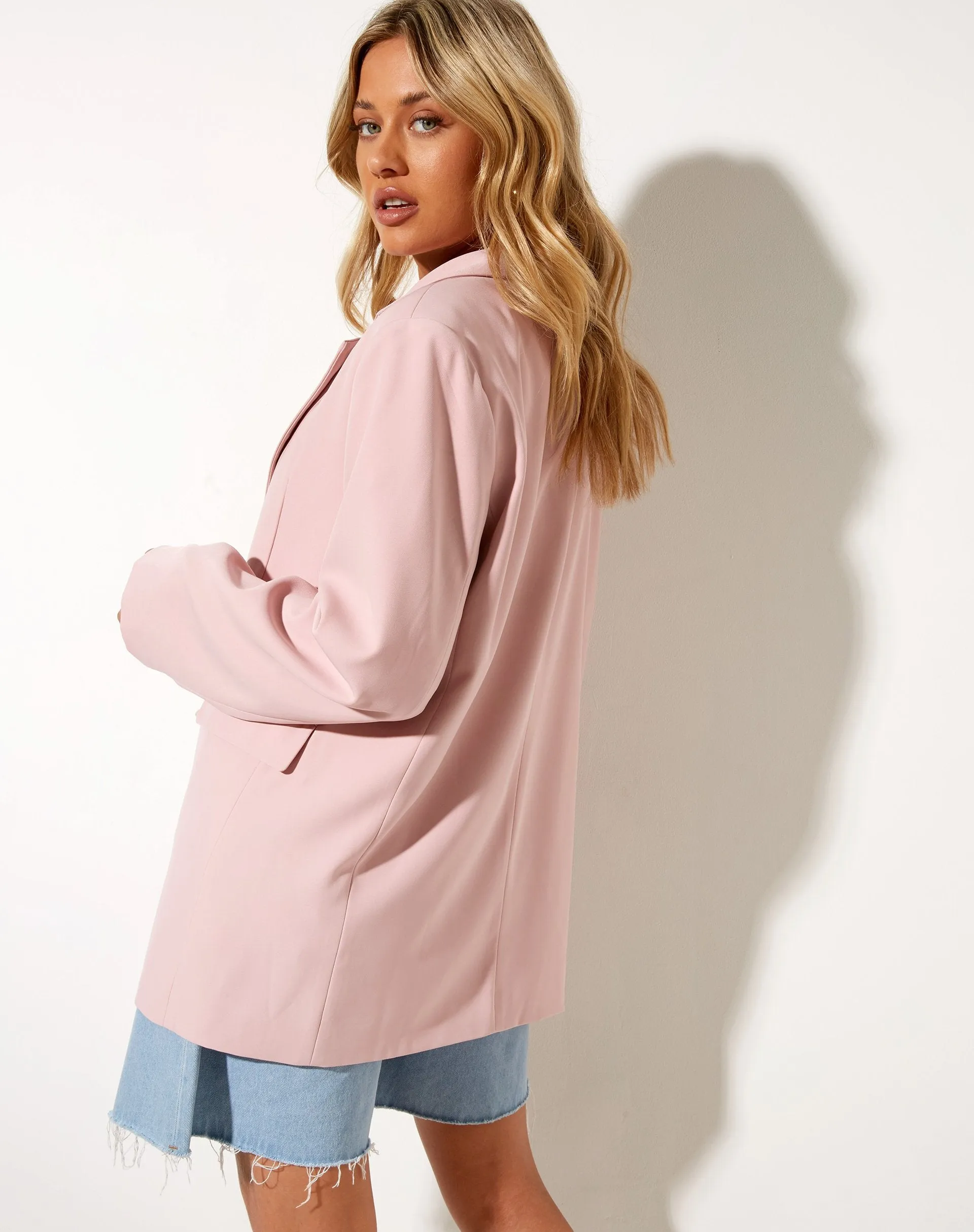 Maiwa Blazer in Soft Pink