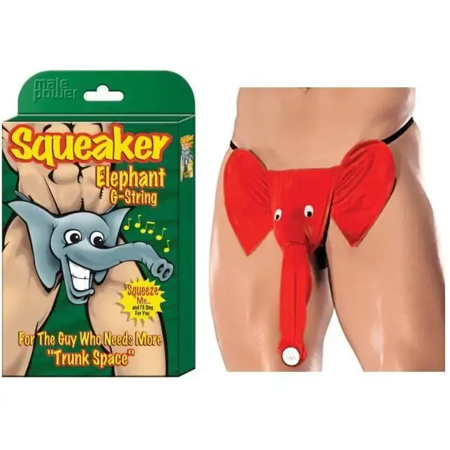 Male Power Novelty Squeaker Elephant G-String