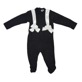 Martino - Metallic Suspender Girls Babygrow