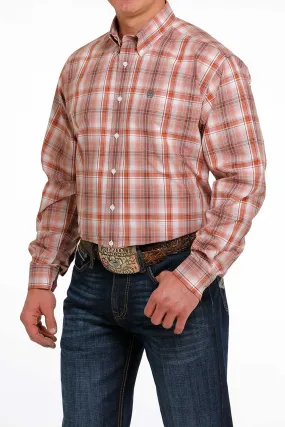 Men's Cinch Plaid Button Down Western Shirt - MTW1105504