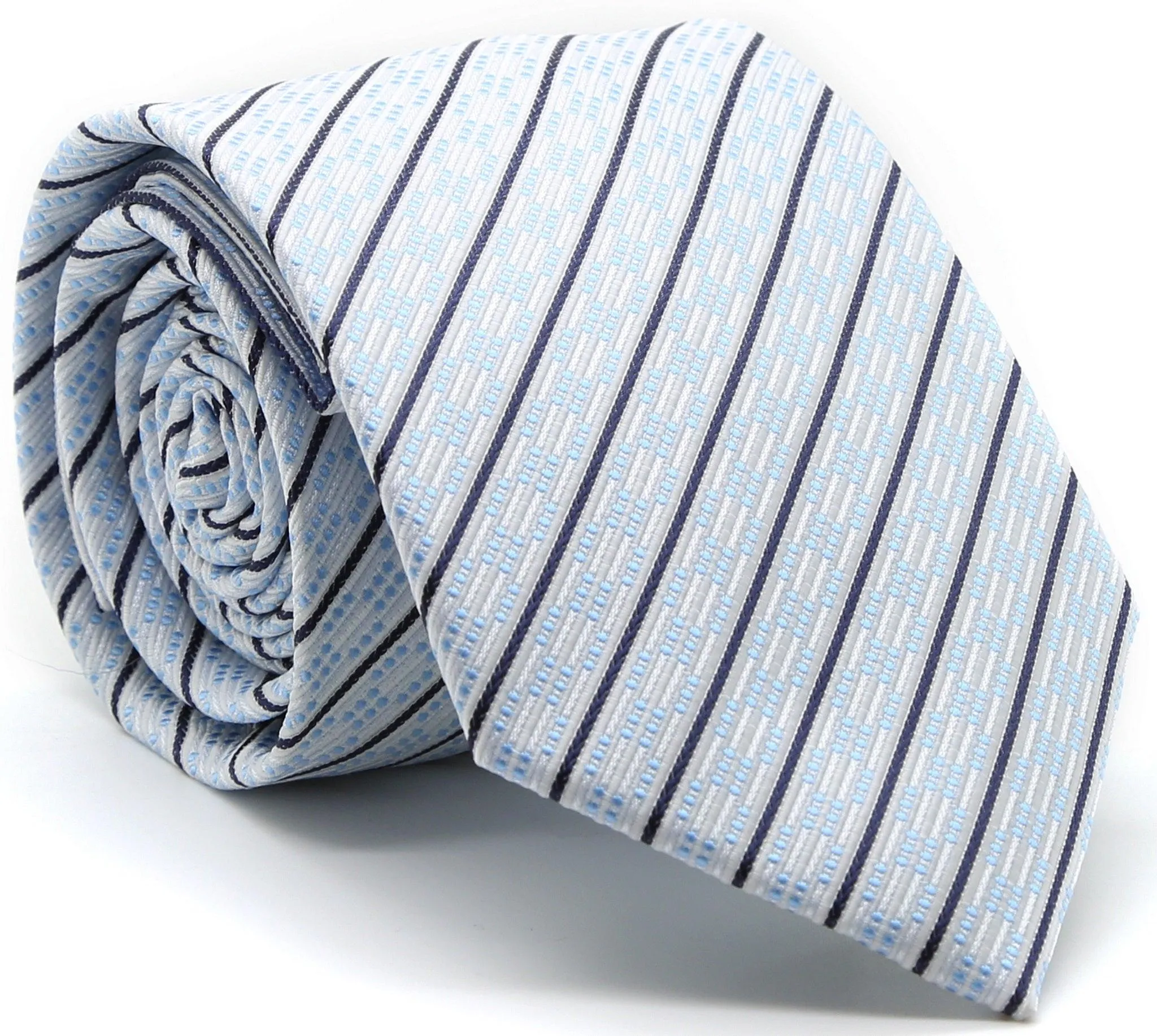 Mens Dads Classic Striped Pattern Business Casual Necktie & Hanky Set C