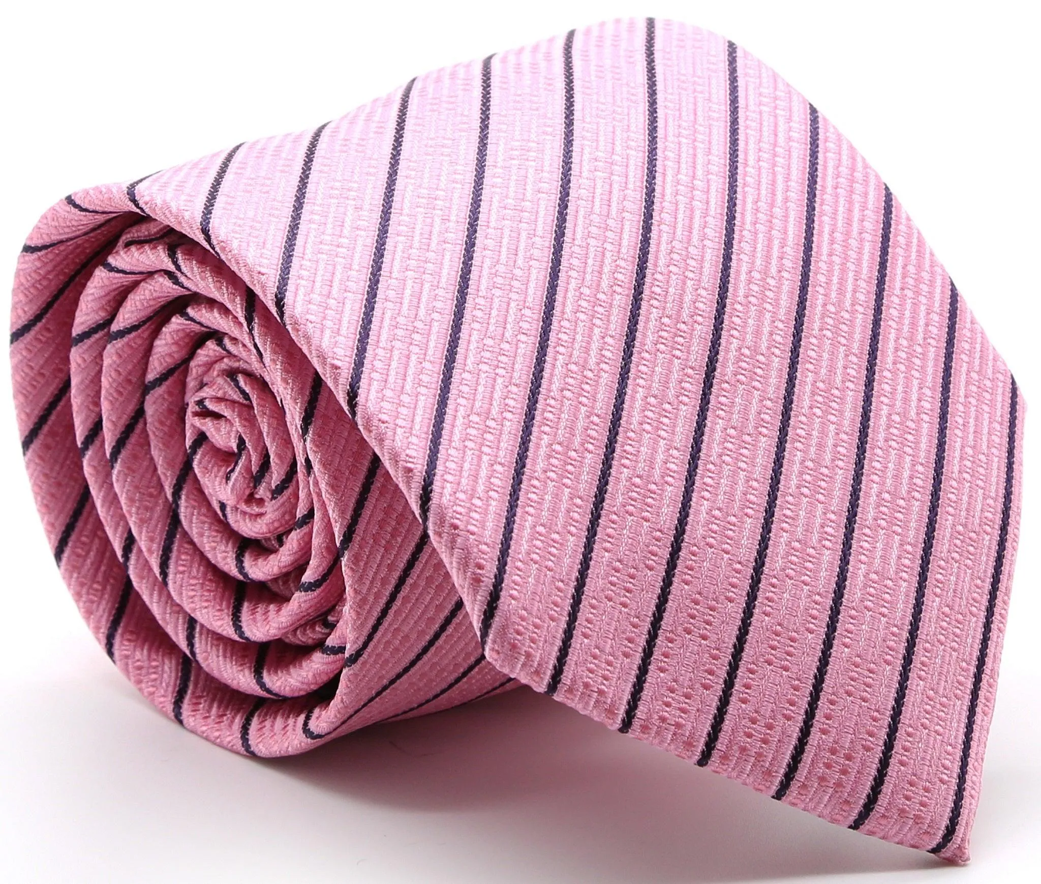 Mens Dads Classic Striped Pattern Business Casual Necktie & Hanky Set C