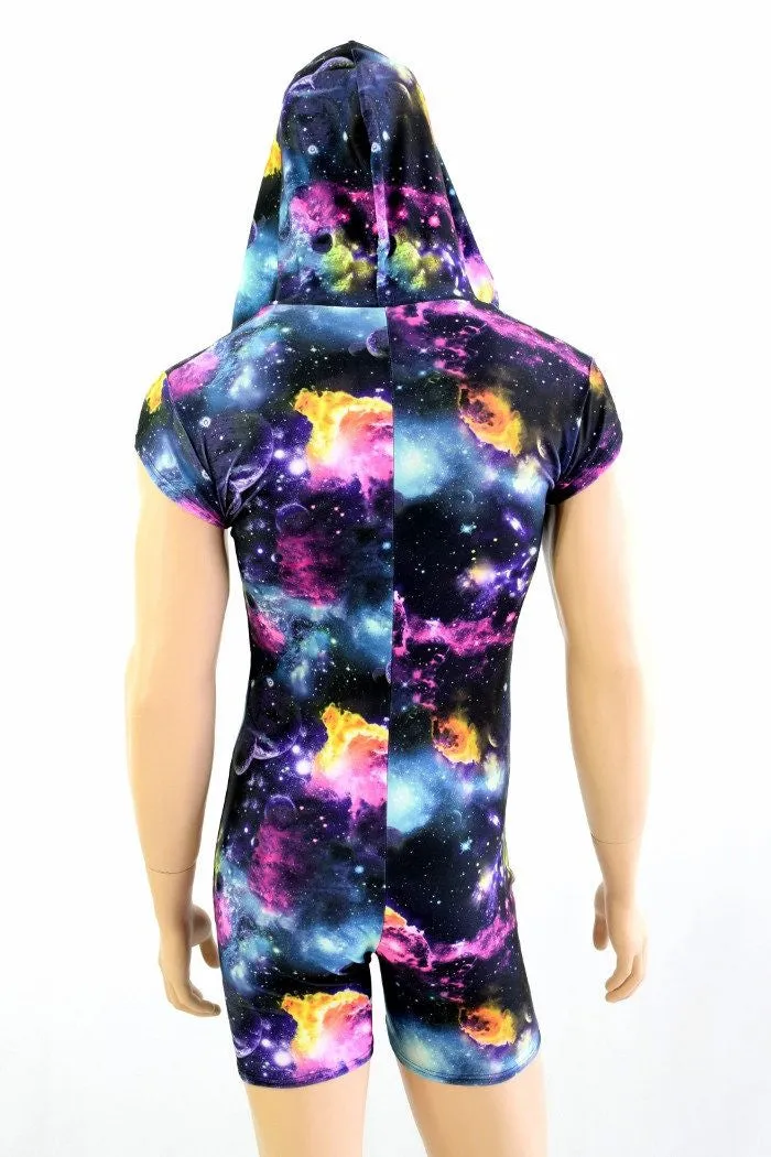 Mens Galaxy Romper with Zipper