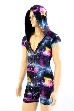 Mens Galaxy Romper with Zipper