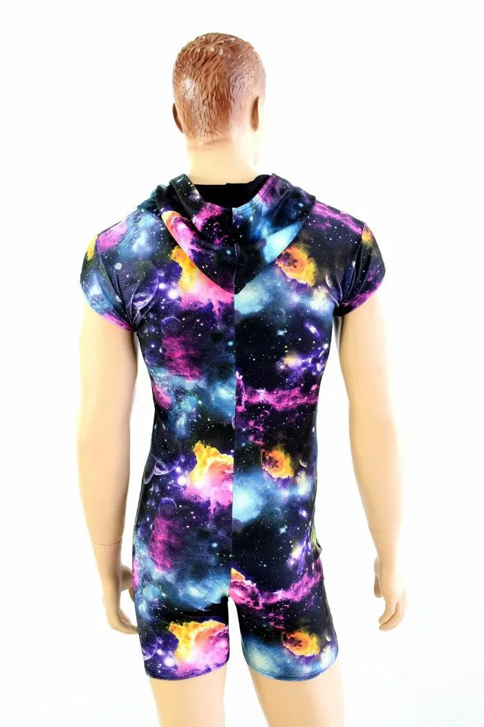 Mens Galaxy Romper with Zipper