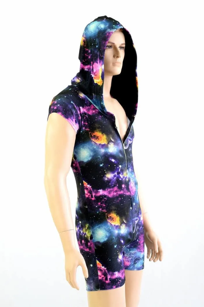 Mens Galaxy Romper with Zipper