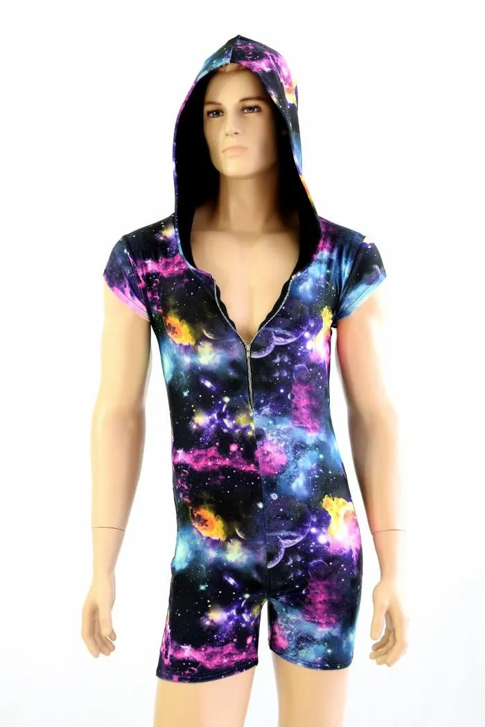 Mens Galaxy Romper with Zipper