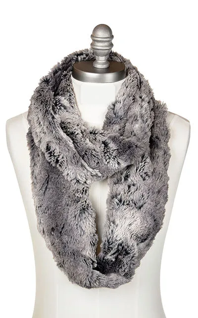 Men's Infinity Scarf - Luxury Faux Fur in Seattle Sky