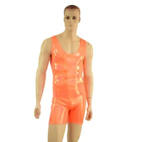 Mens Neon Orange Singlet Romper