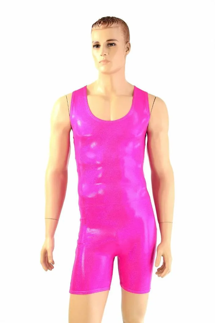 Mens Neon Pink Singlet Romper