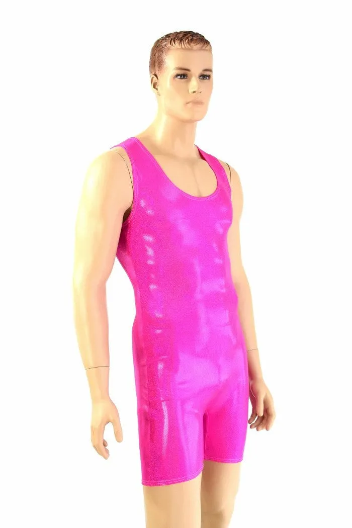 Mens Neon Pink Singlet Romper