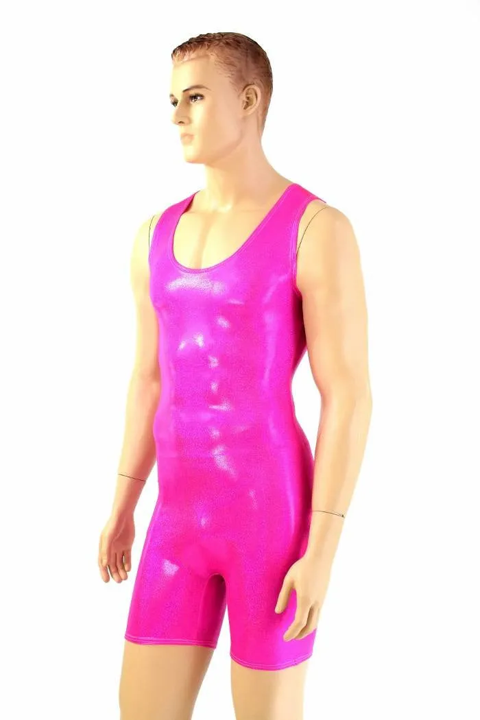 Mens Neon Pink Singlet Romper