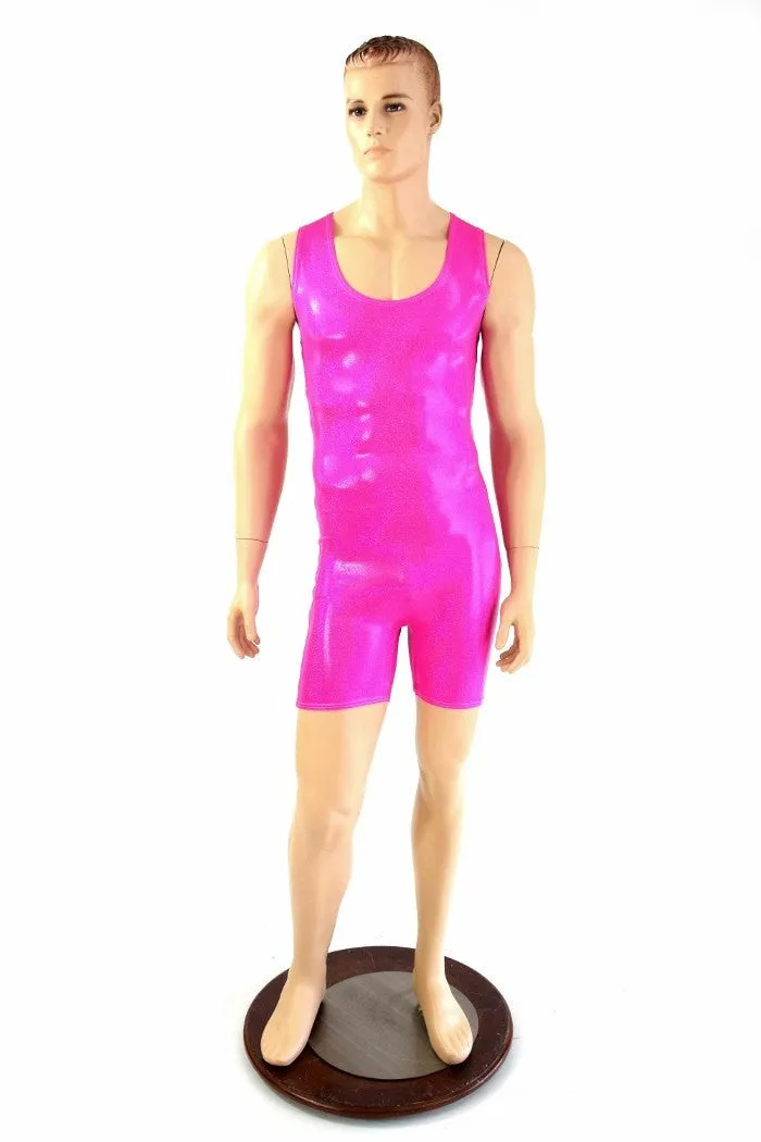 Mens Neon Pink Singlet Romper