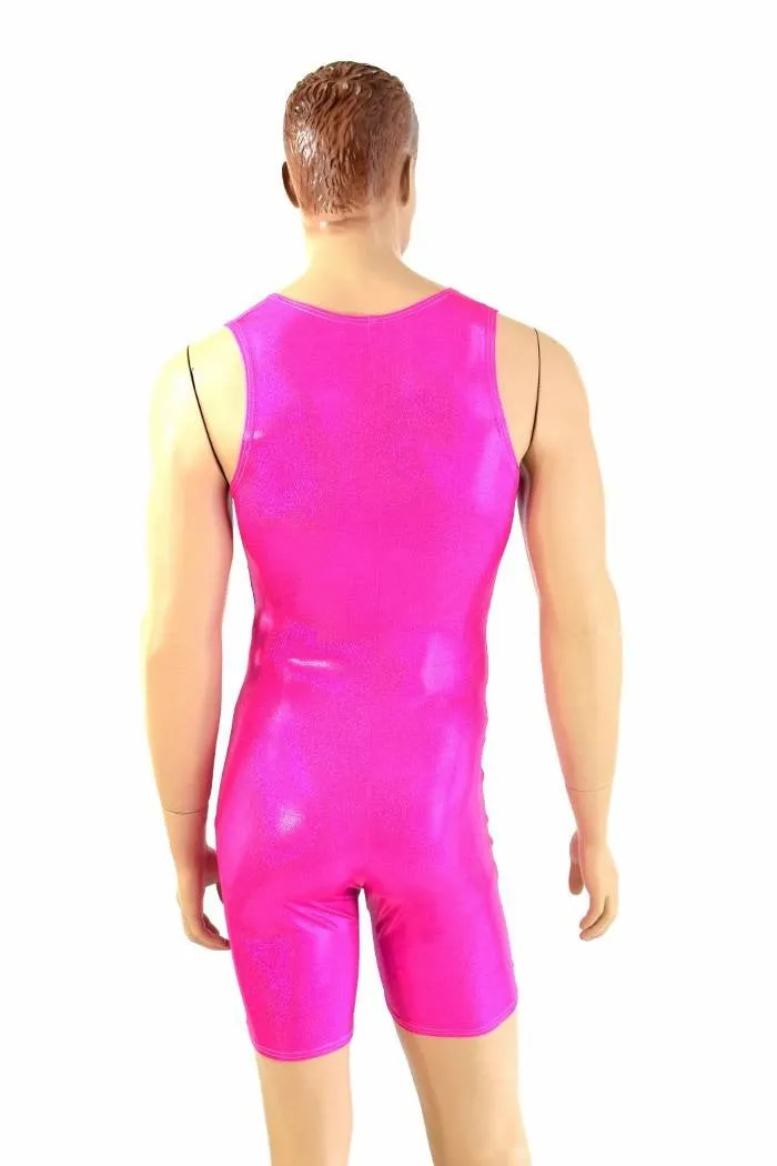 Mens Neon Pink Singlet Romper