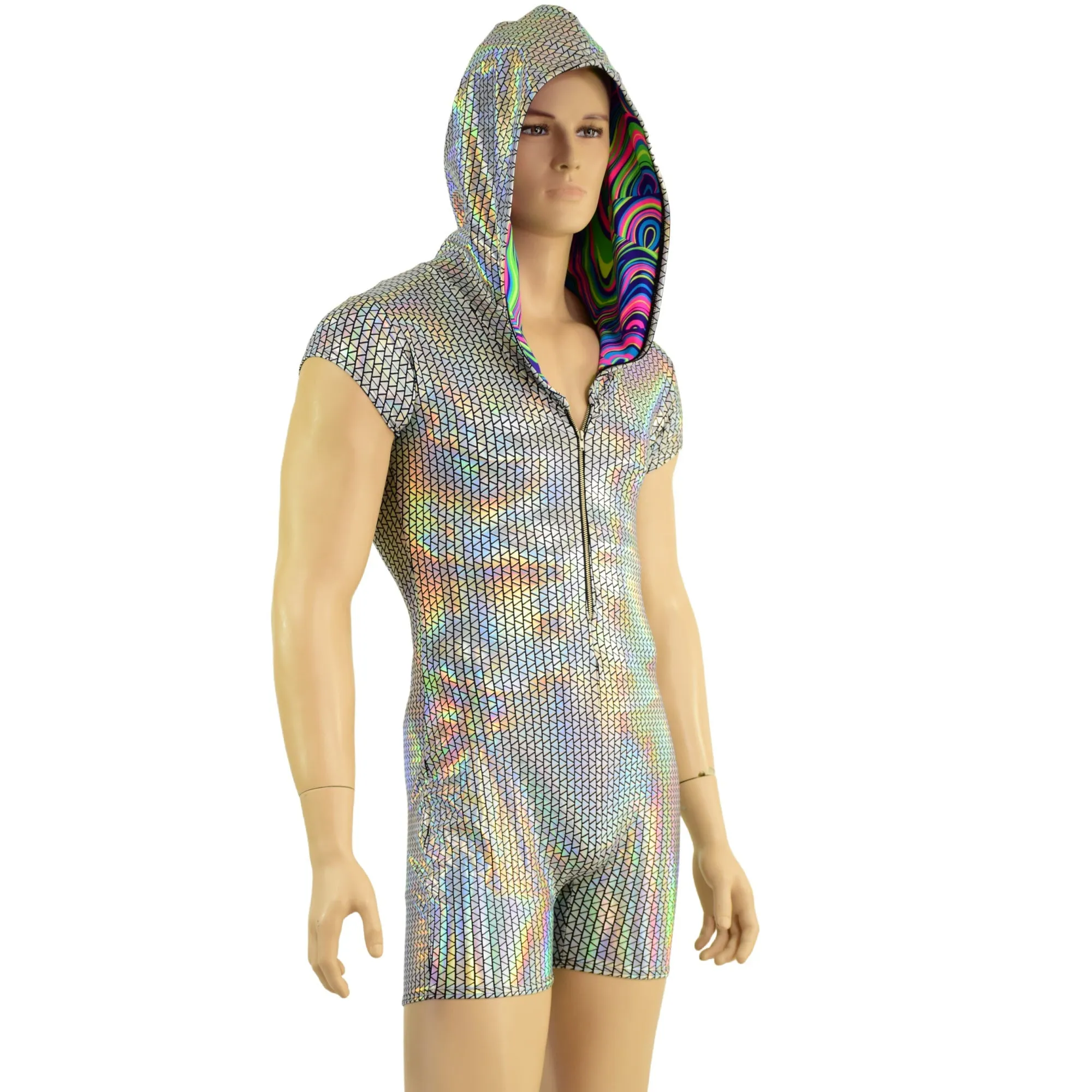 Mens Prism Romper with Zipper