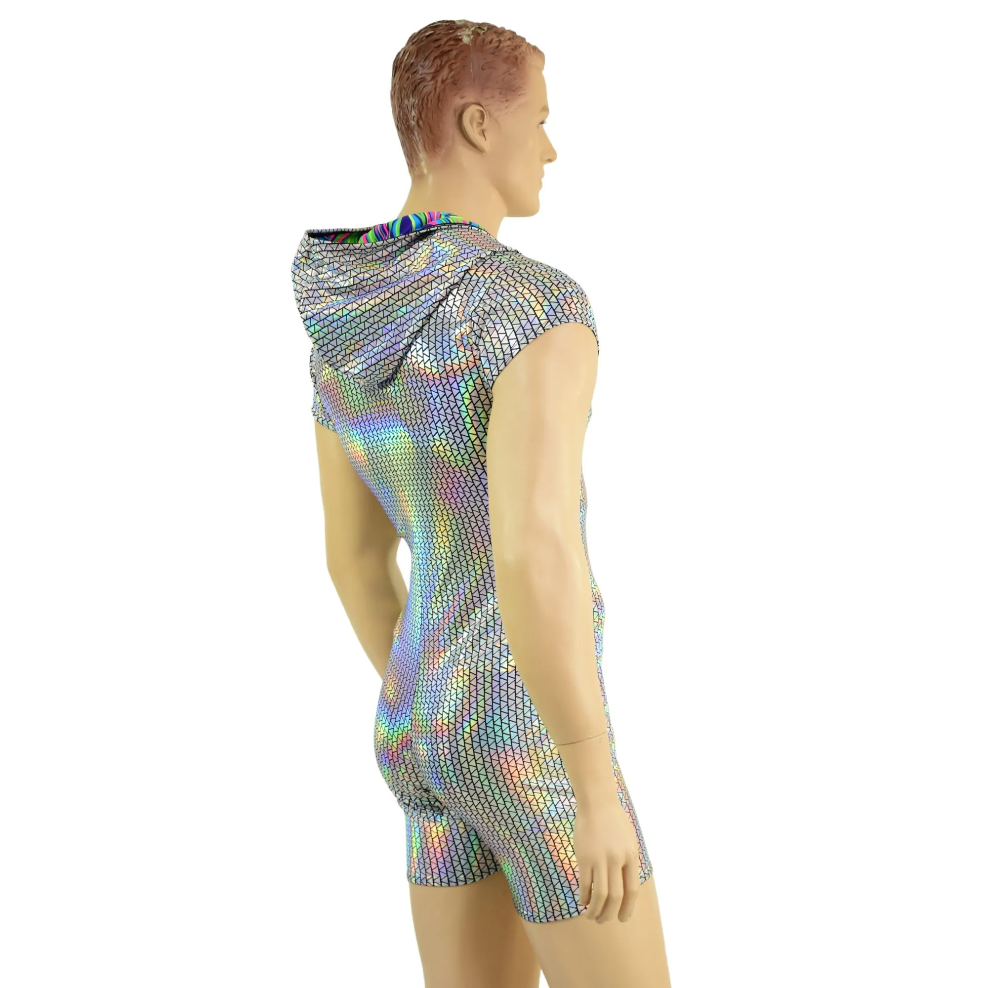 Mens Prism Romper with Zipper