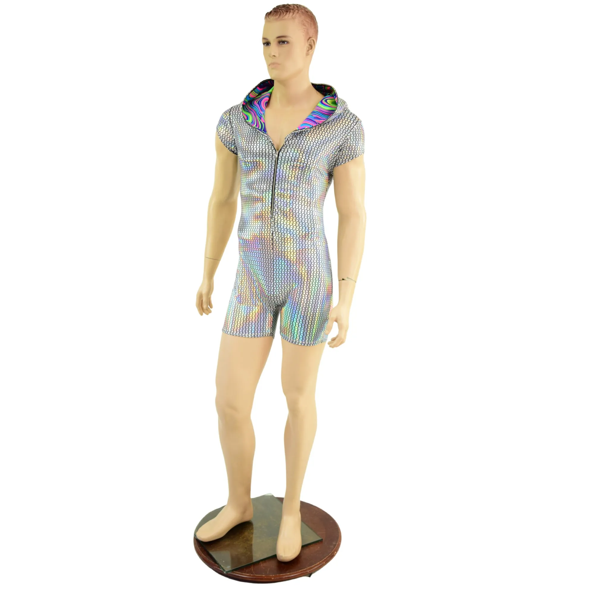 Mens Prism Romper with Zipper