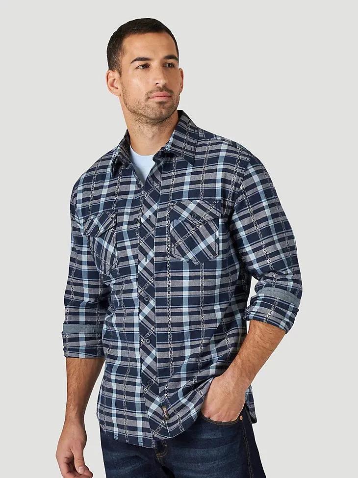 Men's Wrangler Retro Premium Long Sleeve Plaid Shirt