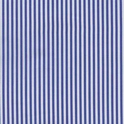 Mid Blue and White Twill Bankers Stripe Classic Custom Shirt 100c 70*70 Sar774a