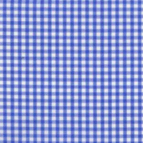 Mid Blue and White Twill Check Classic Custom Shirt 100c 70*70 Sar771a