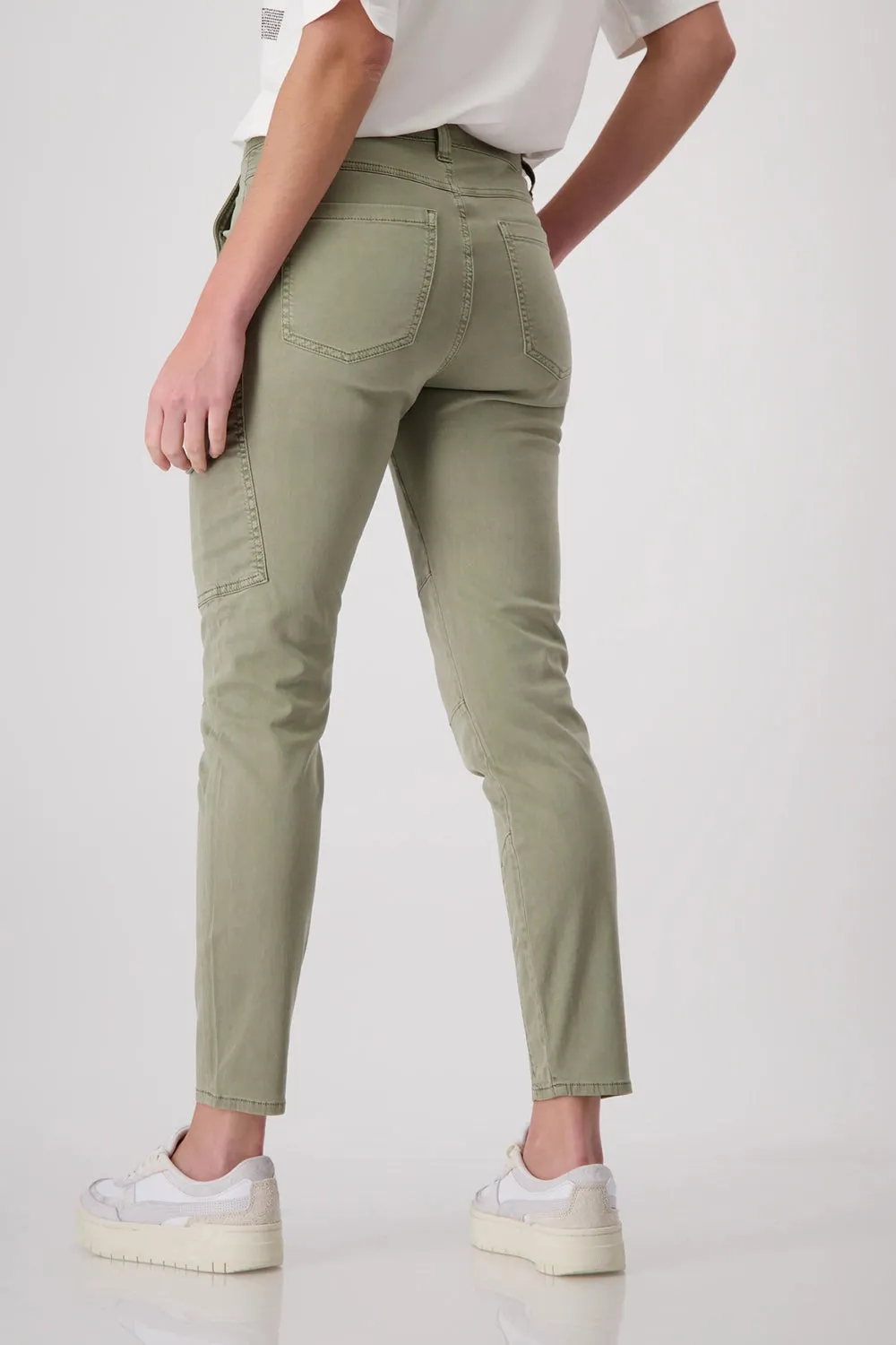 MONARI | Drawstring Trousers in Sage 408385