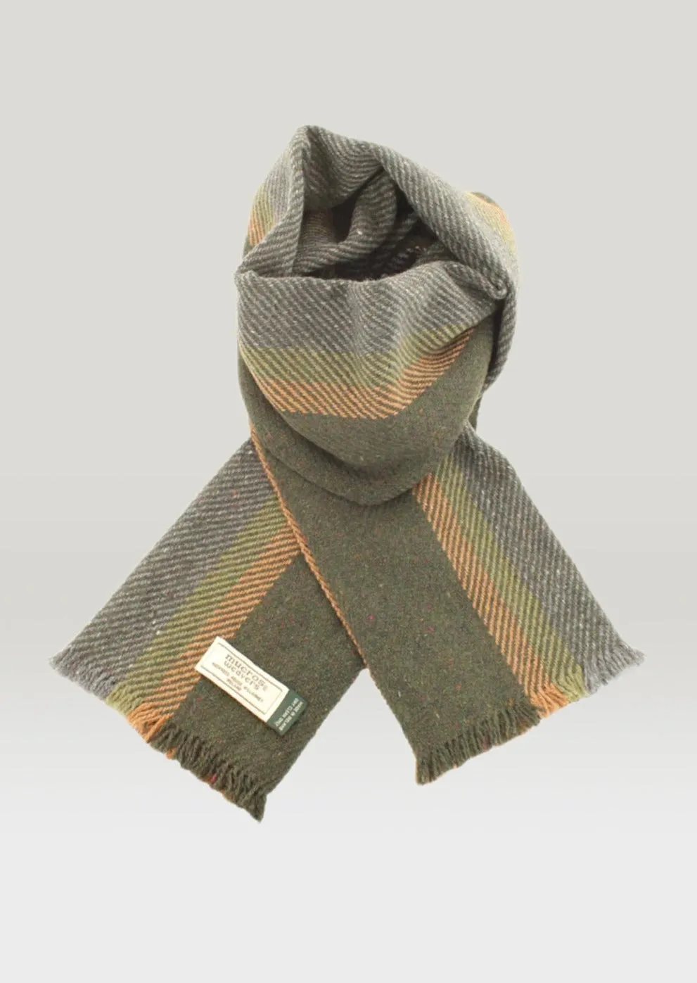 Mucros Donegal Scarf | Stripe Herringbone