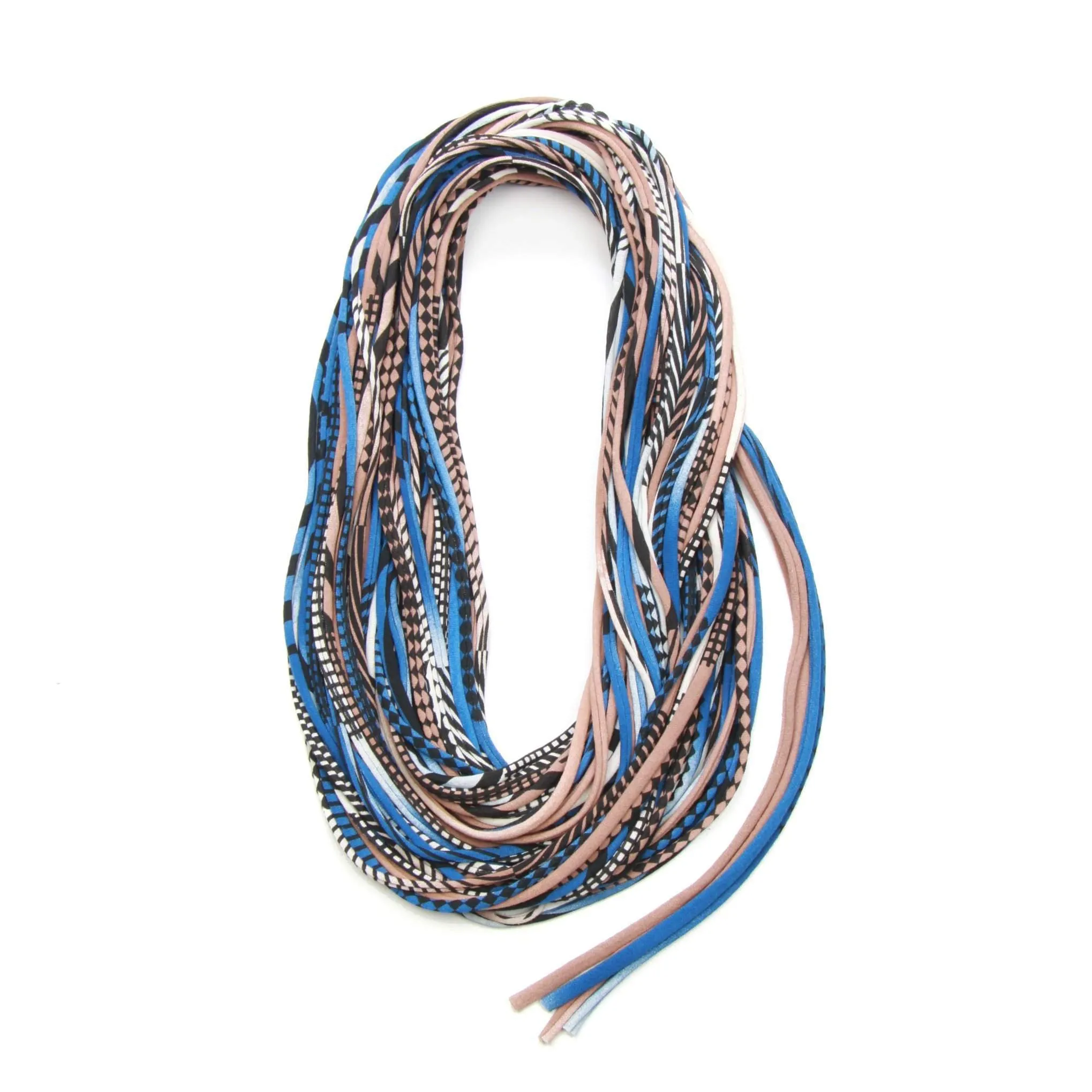 Necklush Infinity Scarf / Light Brown & Blue / Unisex