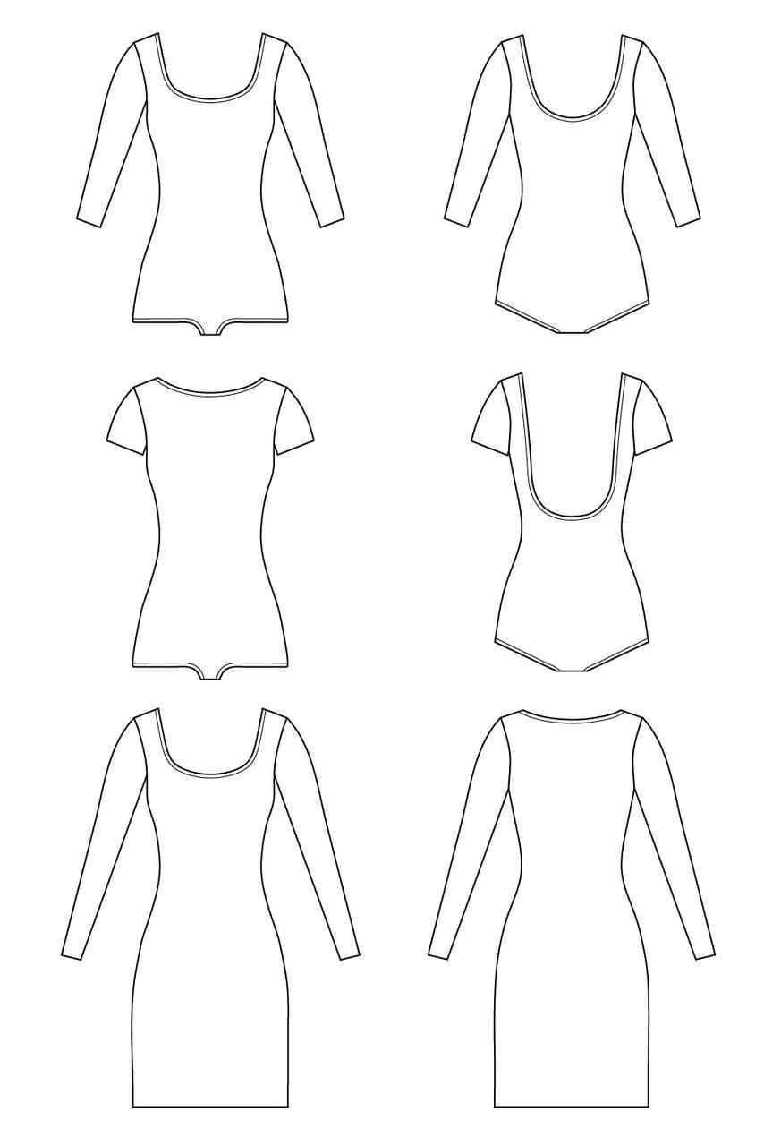 Nettie Dress and Bodysuit - Closet Core Patterns - Sizes 0-20