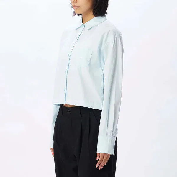 Obey Ariel Cropped Shirt - Ice Water