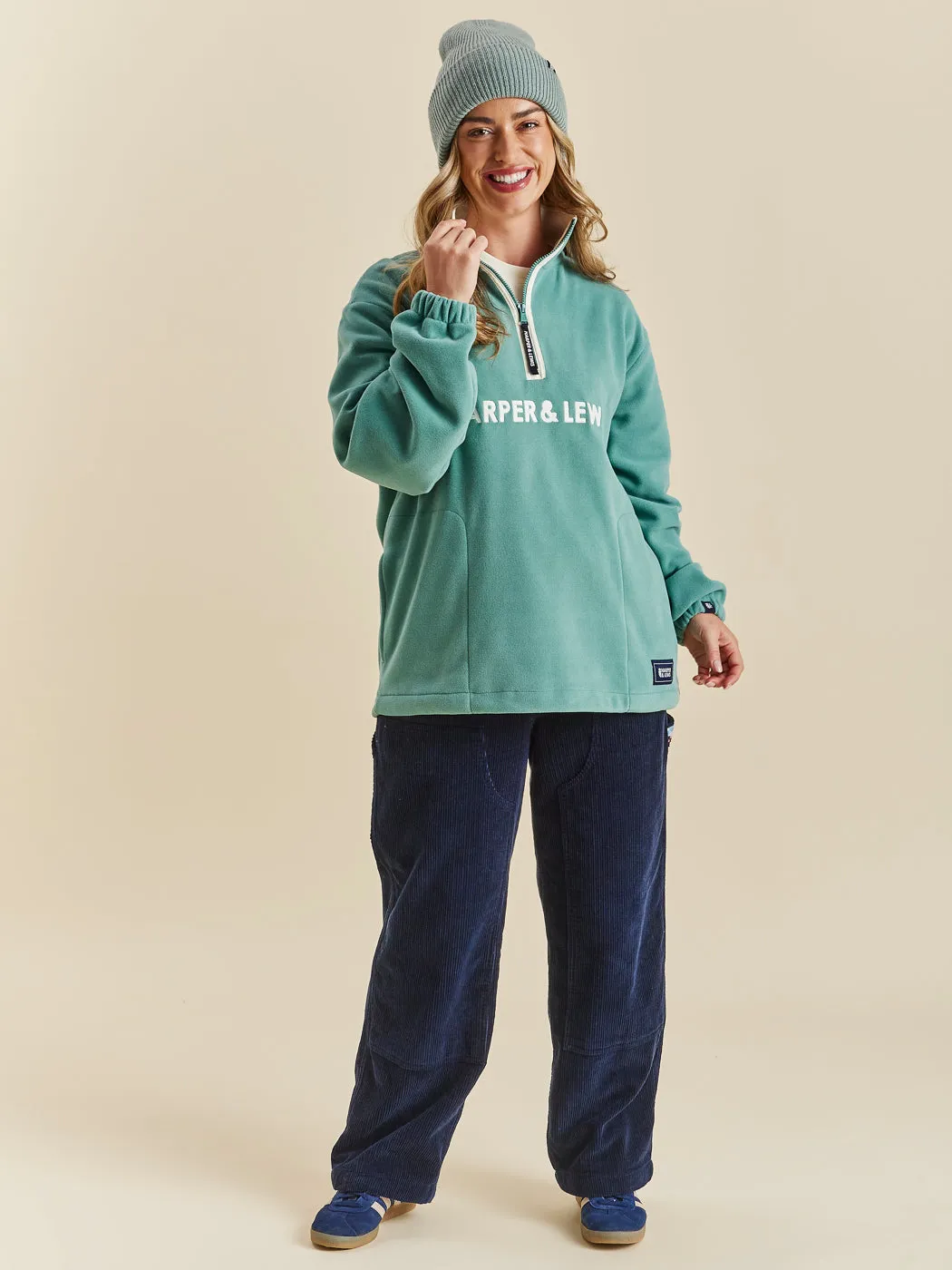 Ocean 1/4 Zip Fleece Sage