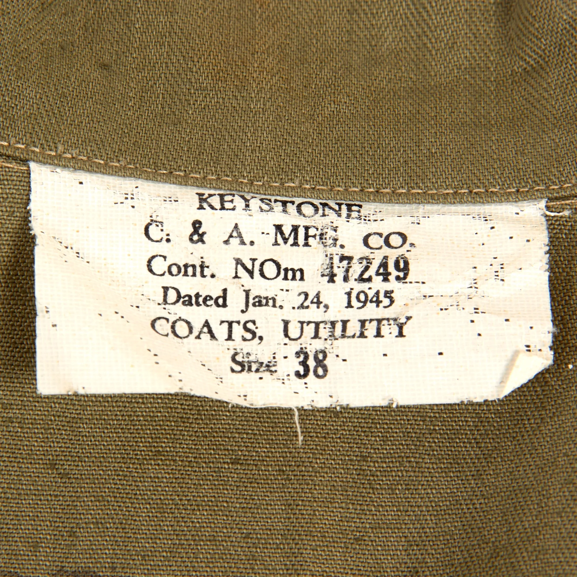 Original U.S. WWII Unissued USMC HBT Herringbone Twill P44 Combat Field Utility Uniform Set With “Monkey Trousers”