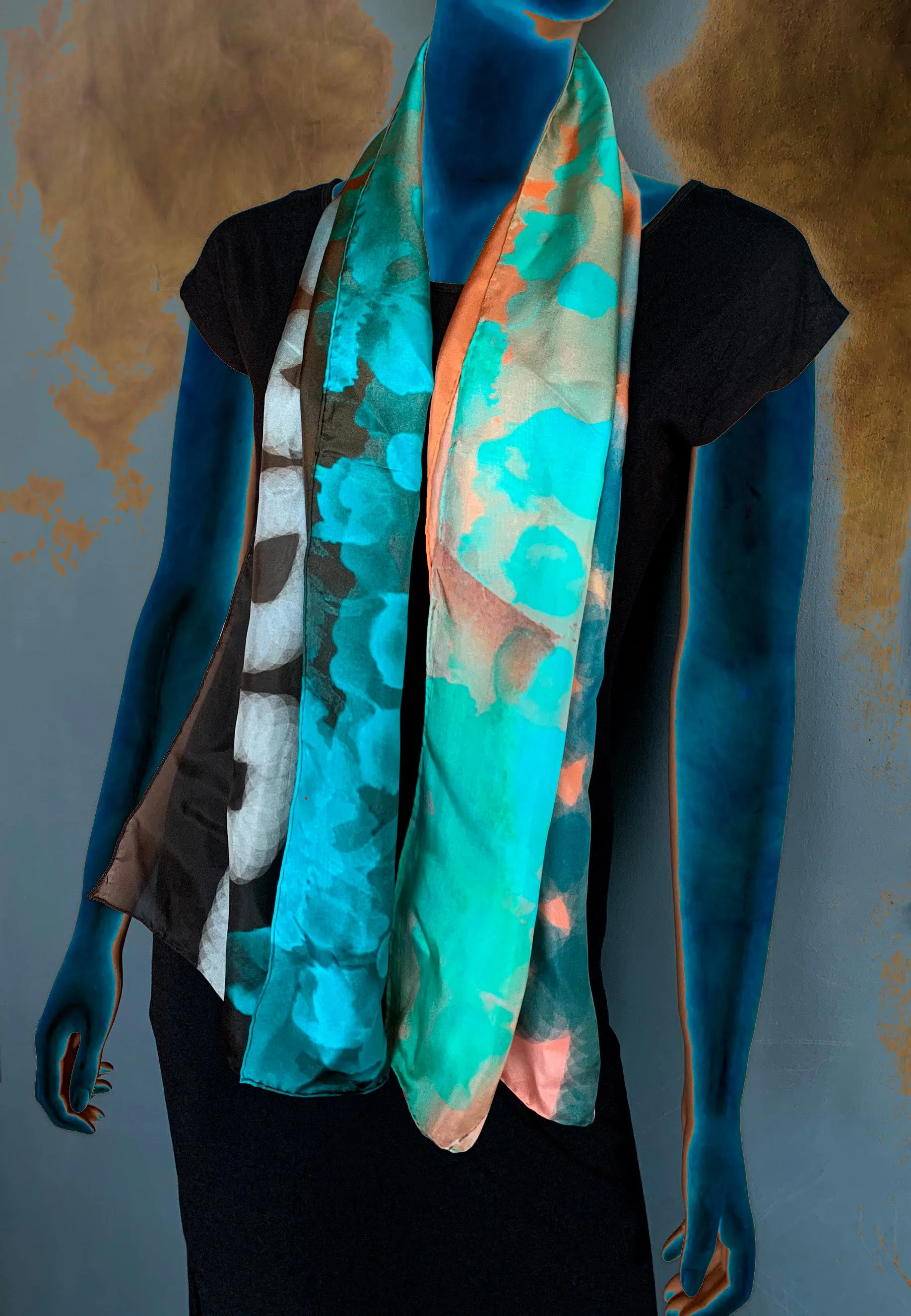 Oxidize Green - Silk Scarf