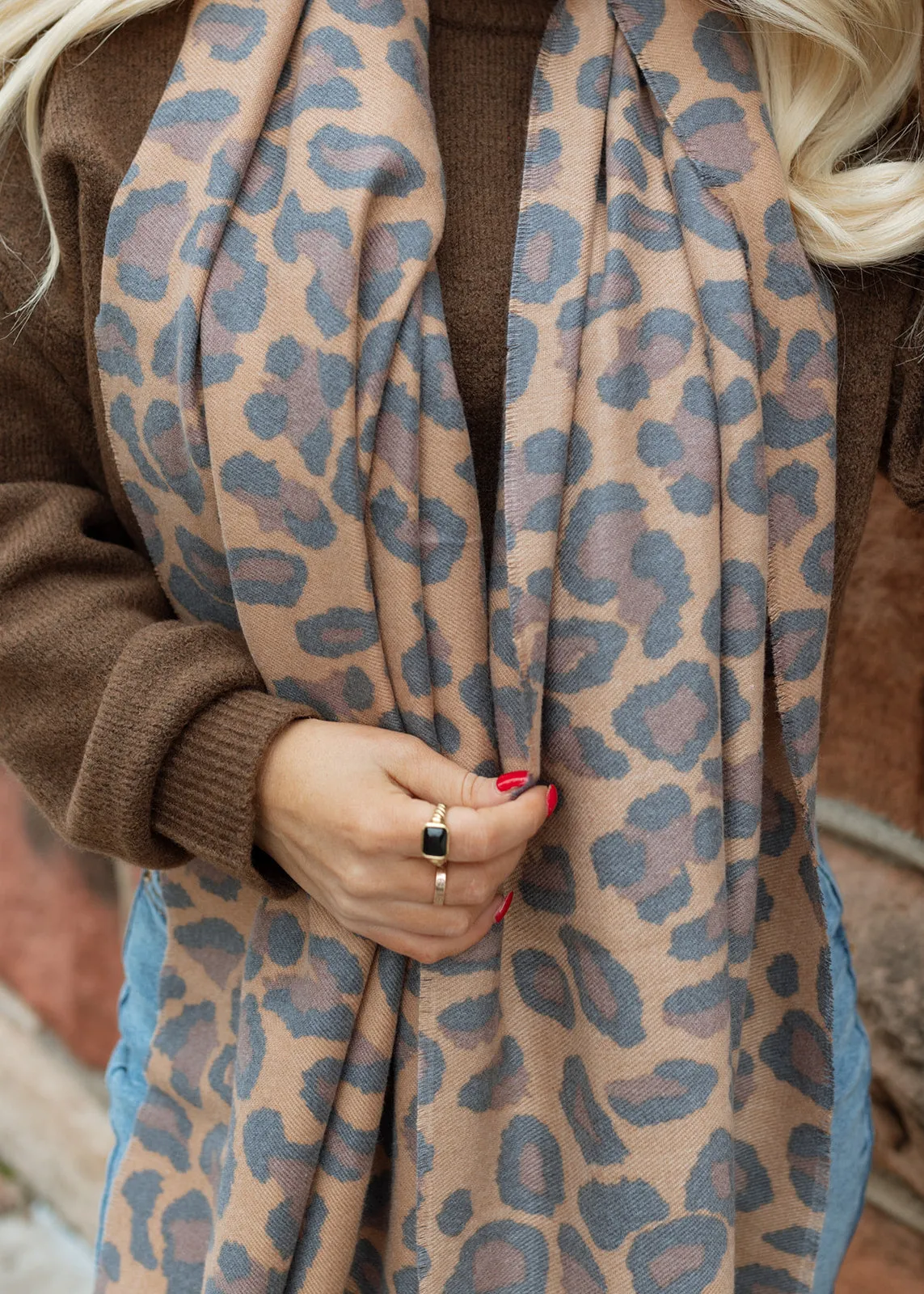 Penelope Leopard Print Scarf