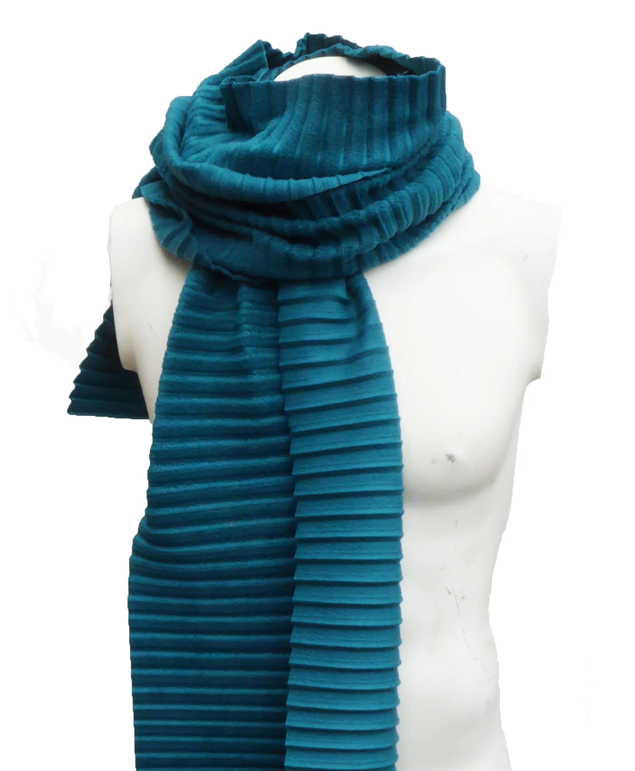 Pleated scarf - Teal