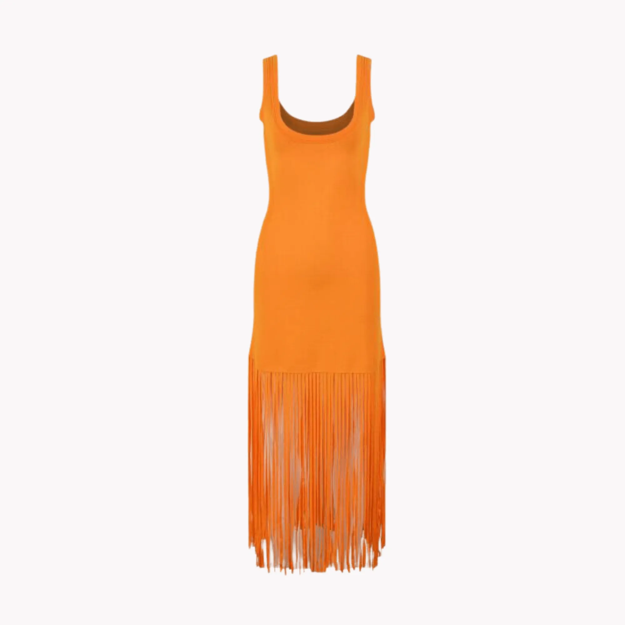 Pre Order:  Orange Tassel Knit Dress - @createdbyfortune