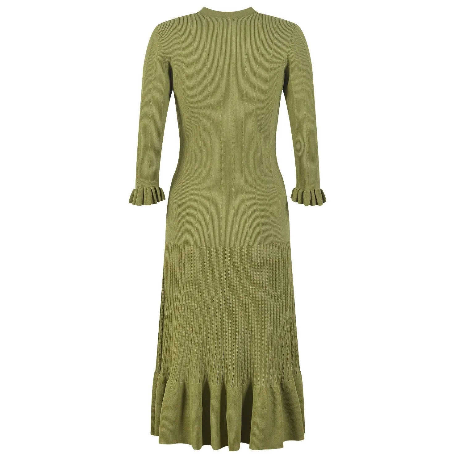 Pre Order:  Ruffled Hem Knitted Dress