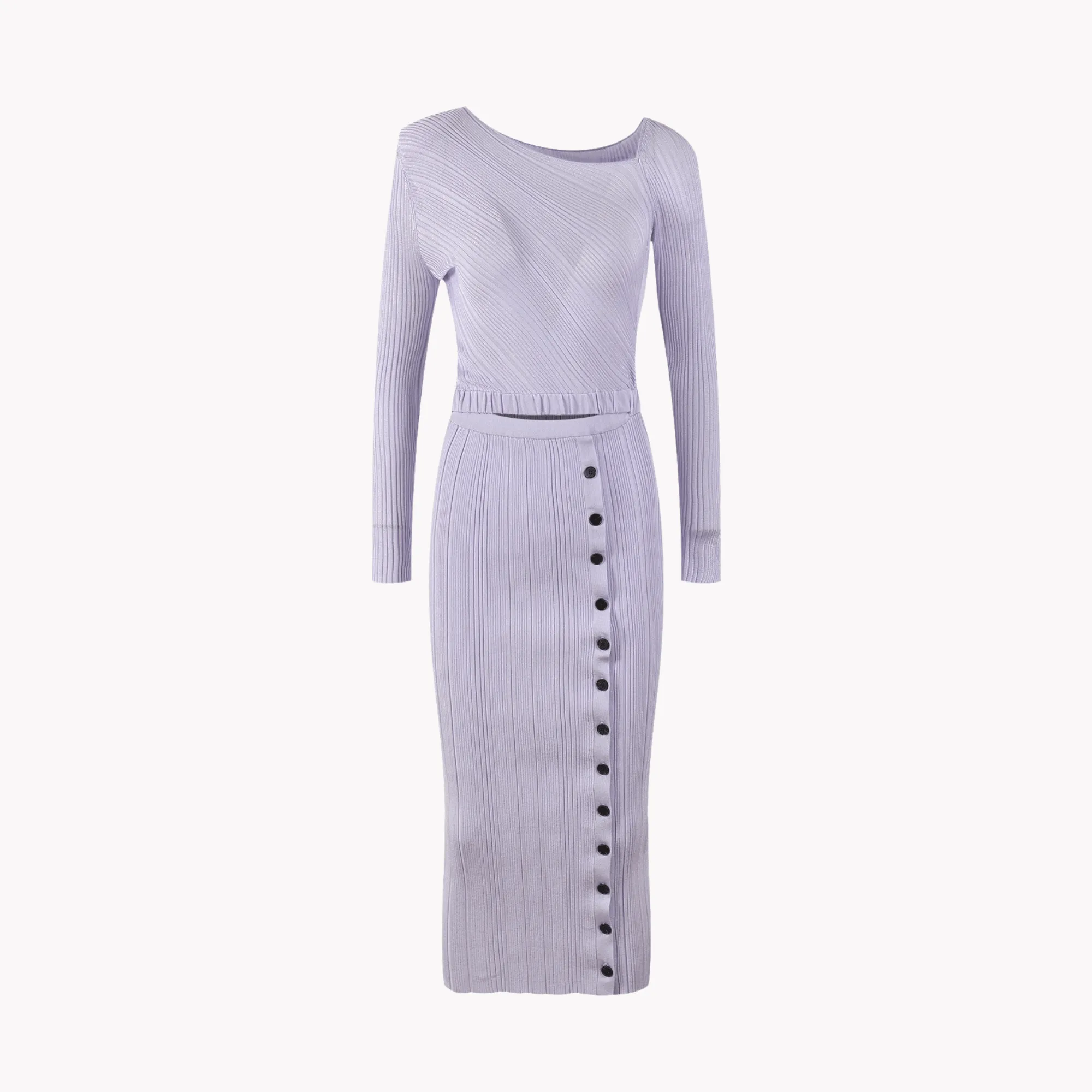 Pre Order:  Spliced Ribbed Knit Midi Dress