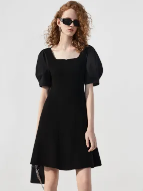 Puff Sleeve Mini Dress