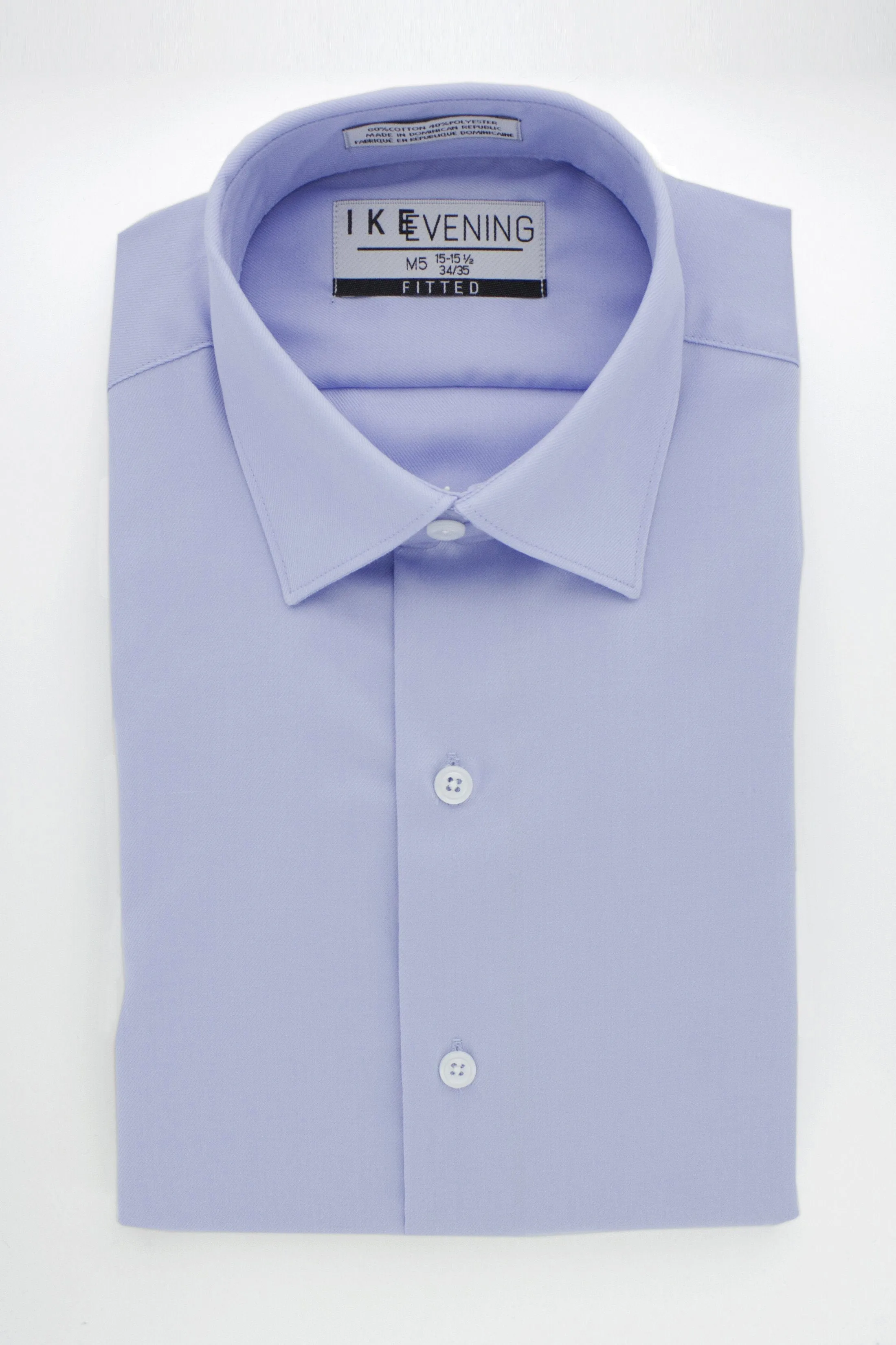 "Evening Twill" Light Blue Laydown Dress Shirt