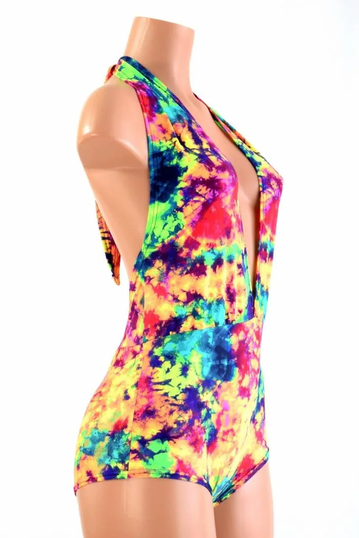 "Josie" Romper in Neon Acid Splash