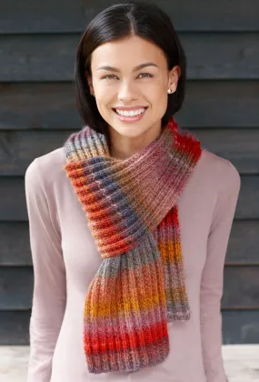 Rainbow Ridge Scarf Pattern (Knit) - Version 1