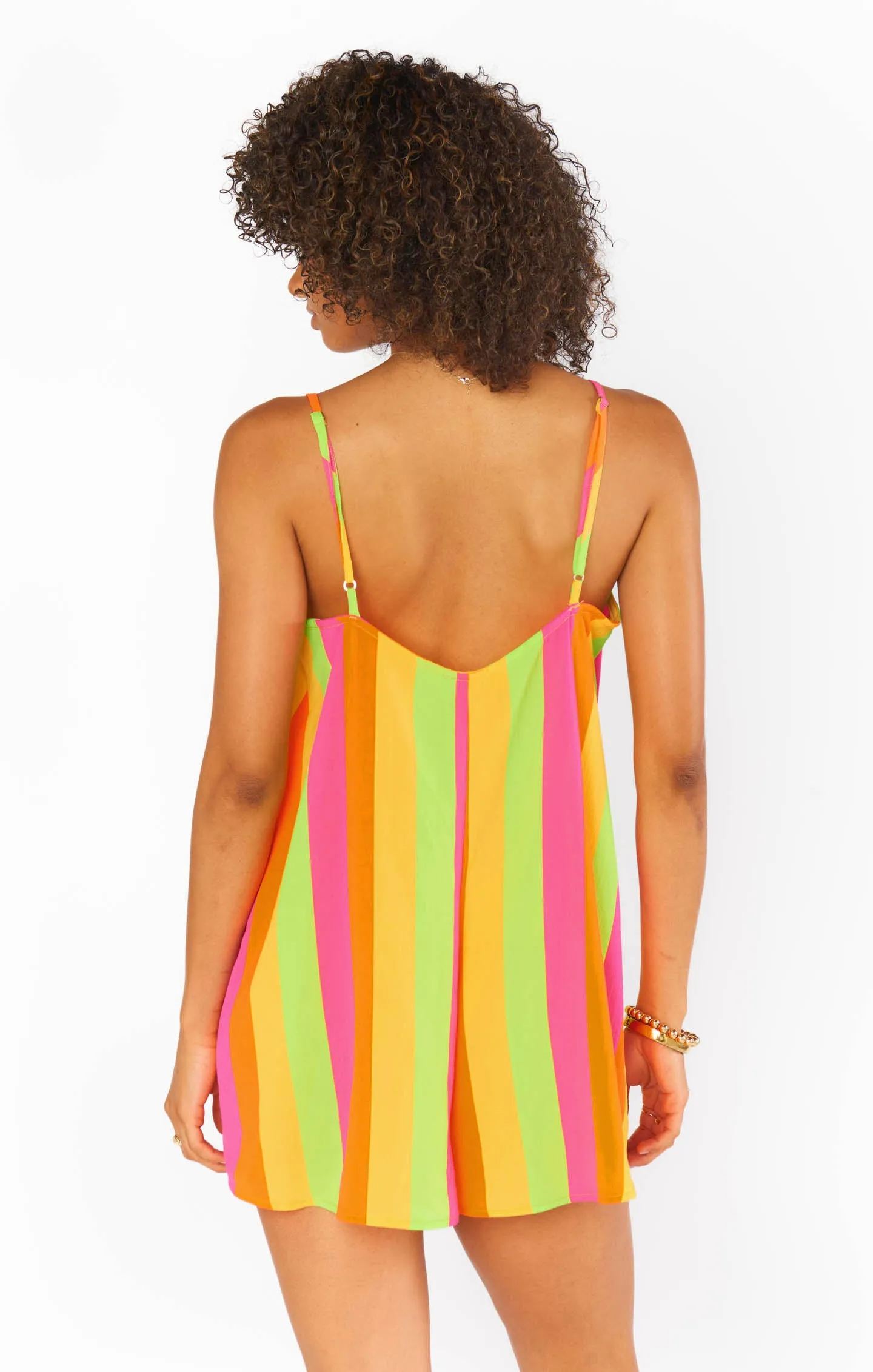 Rascal Romper ~ Neon Vacay Stripe