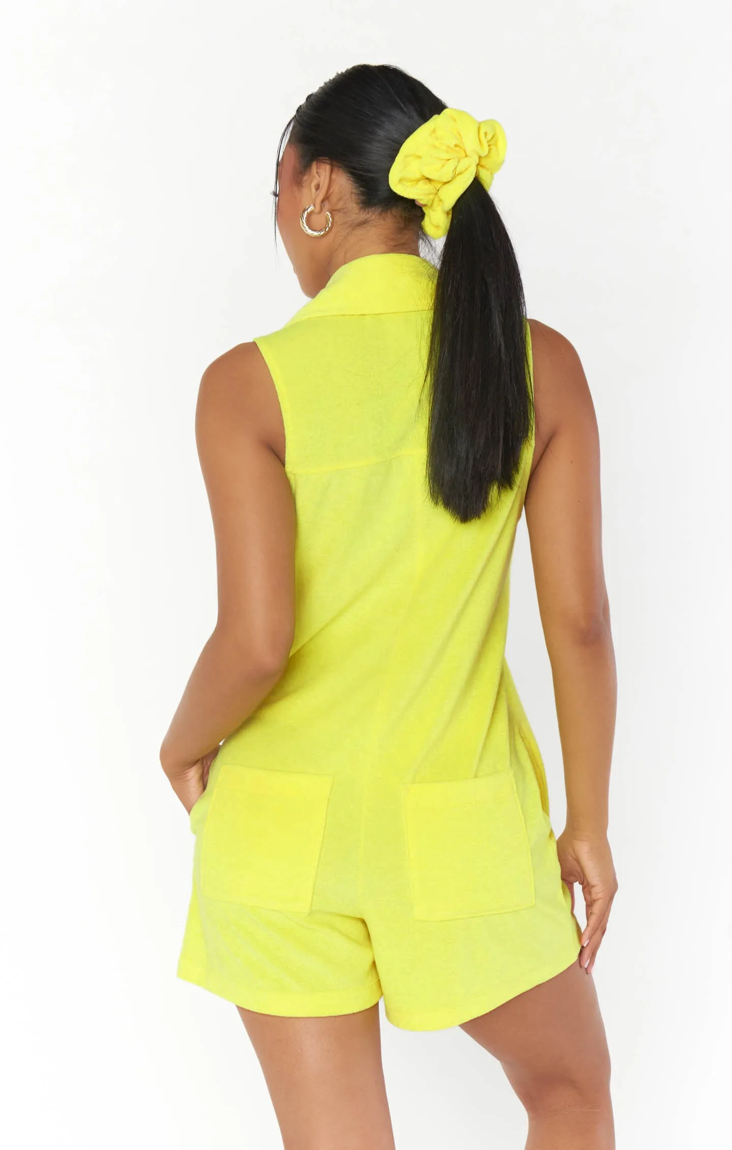 Reno Romper ~ Neon Yellow Terry