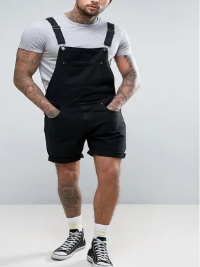 Retro  Denim White Black Hoop  Rompers