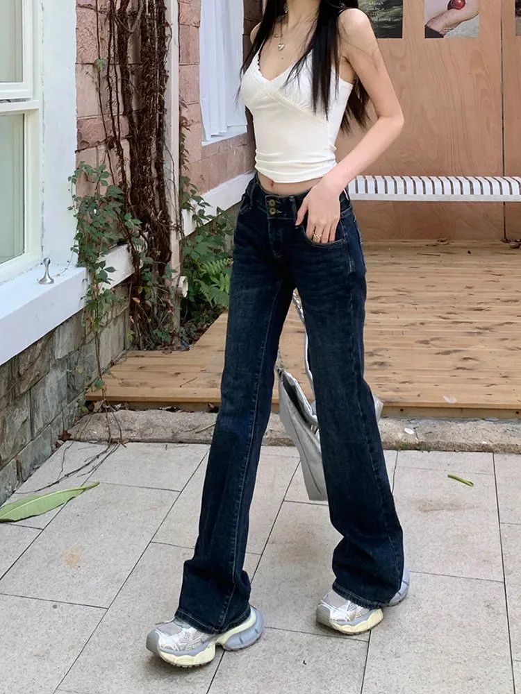 Retro Low Waist Flare Bell-bottoms Jeans