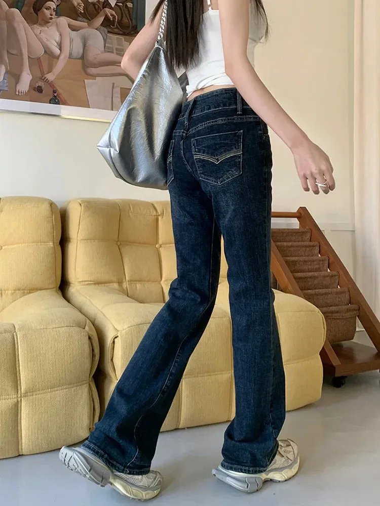 Retro Low Waist Flare Bell-bottoms Jeans